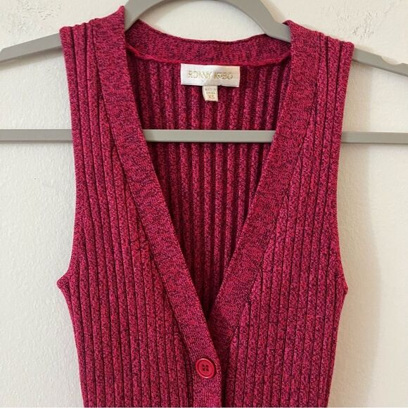 Ronny Kobo Garner Knit Top Ribbed Sweater Set Two Piece Shrug fuchsia multi XS - Picture 14 of 16